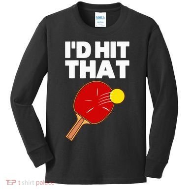 Cool Table Tennis Design Game Ping Pong Lovers Kids Long Sleeve Shirt