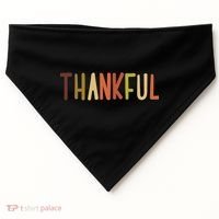 Cute Thankful Thanksgiving USA-Made Doggie Bandana thumb 0