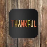 Cute Thankful Thanksgiving Coaster thumb 0