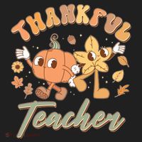 Cute Thanksgiving Thankful Teacher Women's Sweatshirt thumb 2