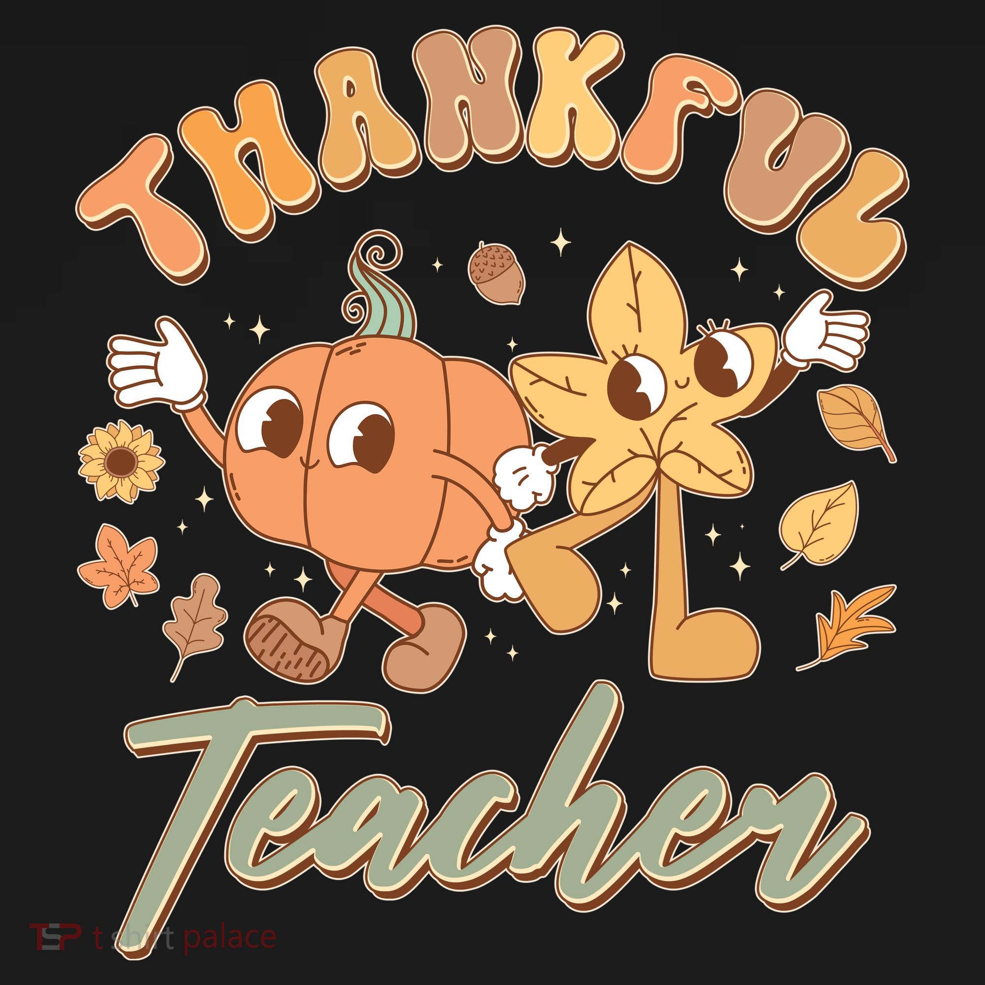 Cute Thanksgiving Thankful Teacher Toddler Hoodie