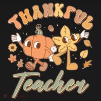 Cute Thanksgiving Thankful Teacher Tote Bag thumb 4