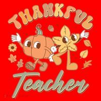 Cute Thanksgiving Thankful Teacher Santa Hat thumb 1