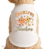 Cute Thanksgiving Thankful Teacher Doggie Tank thumb 0