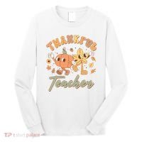 Cute Thanksgiving Thankful Teacher Long Sleeve Shirt thumb 0