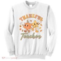 Cute Thanksgiving Thankful Teacher Sweatshirt thumb 0