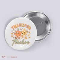 Cute Thanksgiving Thankful Teacher Button thumb 0