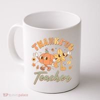 Cute Thanksgiving Thankful Teacher Coffee Mug thumb 0