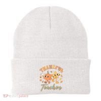 Cute Thanksgiving Thankful Teacher Beanie thumb 0