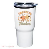 Cute Thanksgiving Thankful Teacher Tumbler thumb 0