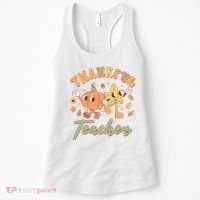 Cute Thanksgiving Thankful Teacher Women's Tank Top thumb 0
