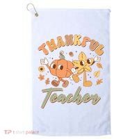 Cute Thanksgiving Thankful Teacher Golf Towel thumb 0