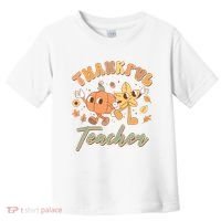 Cute Thanksgiving Thankful Teacher Toddler T-Shirt thumb 0