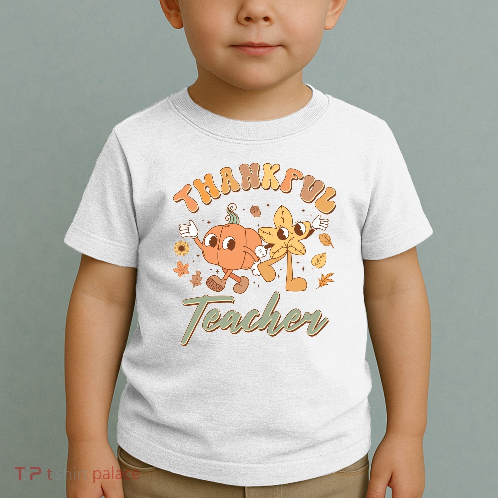 Cute Thanksgiving Thankful Teacher Toddler T-Shirt