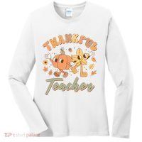 Cute Thanksgiving Thankful Teacher Women's Long Sleeve Shirt thumb 0