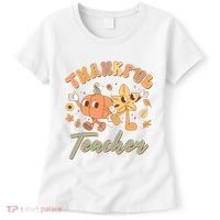 Cute Thanksgiving Thankful Teacher Women's T-Shirt thumb 0