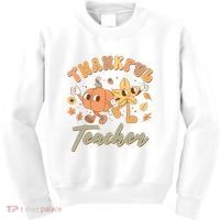 Cute Thanksgiving Thankful Teacher Kids Sweatshirt thumb 0