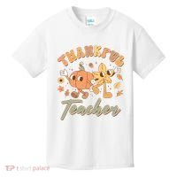 Cute Thanksgiving Thankful Teacher Kids T-Shirt thumb 0