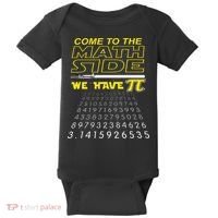 Come To The Math Side We Have Pi Math Geek & Nerd Baby Bodysuit thumb 0