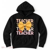Coquette Teacher Teacher Pencil Coquette Bow Hoodie thumb 0