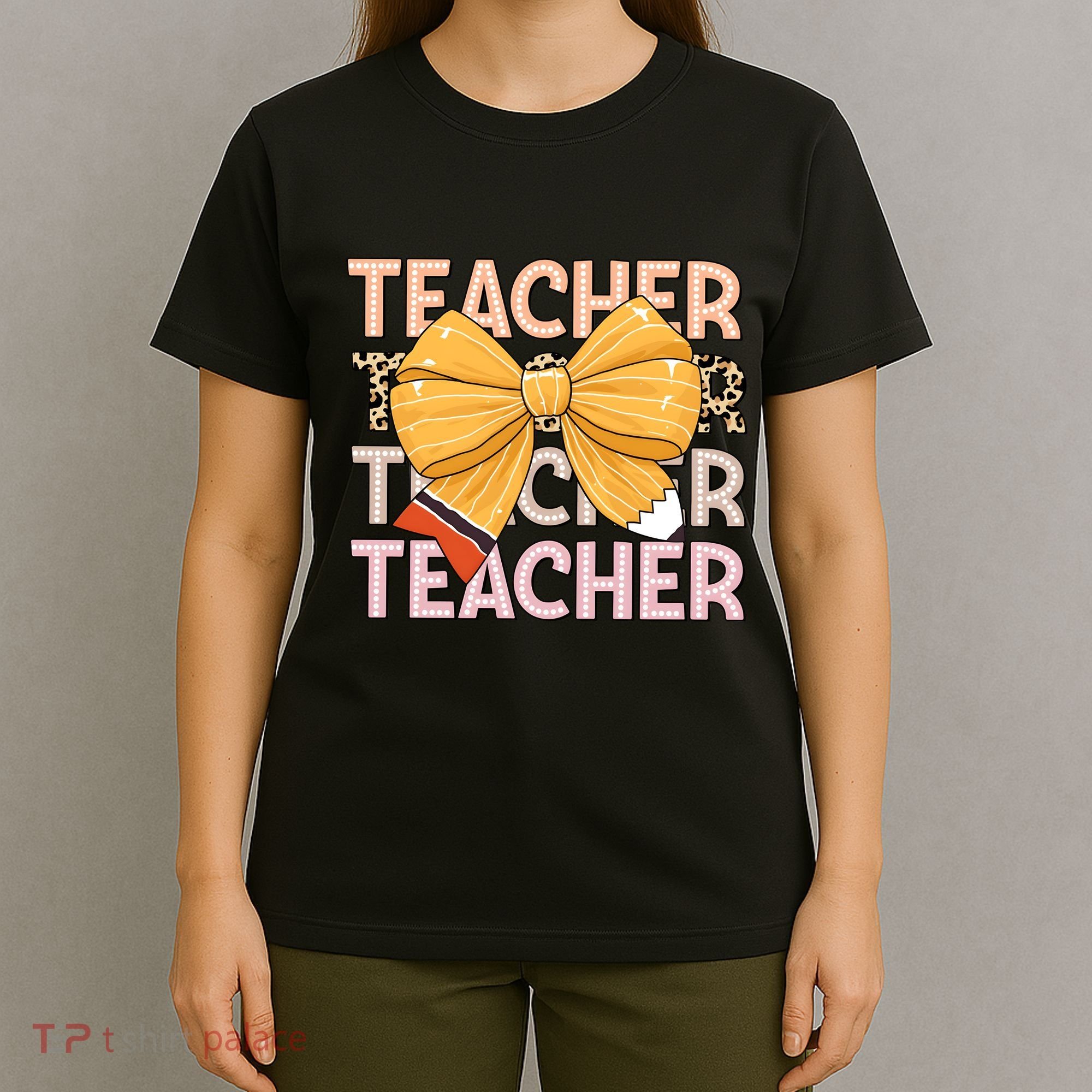 Coquette Teacher Teacher Pencil Coquette Bow T-Shirt