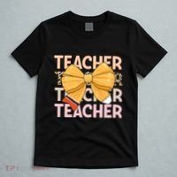 Coquette Teacher Teacher Pencil Coquette Bow T-Shirt thumb 5