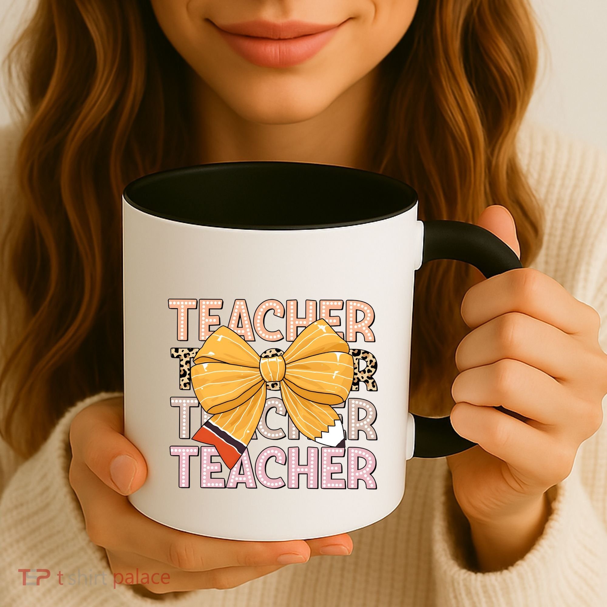 Coquette Teacher Teacher Pencil Coquette Bow Coffee Mug