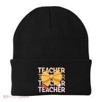 Coquette Teacher Teacher Pencil Coquette Bow Beanie thumb 0