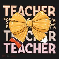 Coquette Teacher Teacher Pencil Coquette Bow Women's Hoodie thumb 2