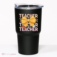 Coquette Teacher Teacher Pencil Coquette Bow Tumbler thumb 0