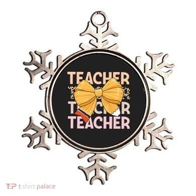 Coquette Teacher Teacher Pencil Coquette Bow Ornament