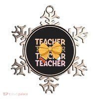 Coquette Teacher Teacher Pencil Coquette Bow Ornament thumb 0