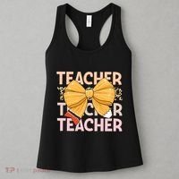 Coquette Teacher Teacher Pencil Coquette Bow Women's Tank Top thumb 3