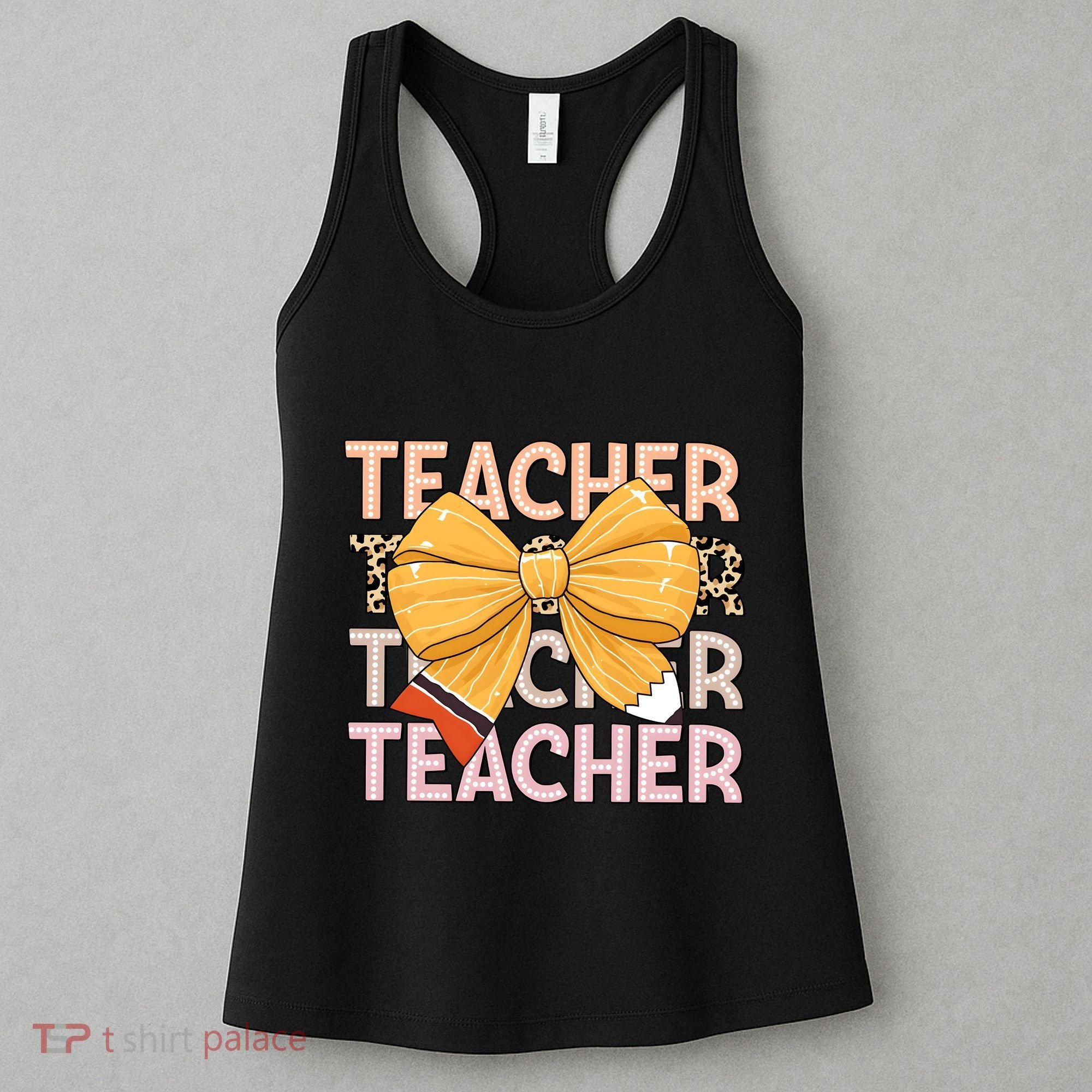 Coquette Teacher Teacher Pencil Coquette Bow Women's Tank Top
