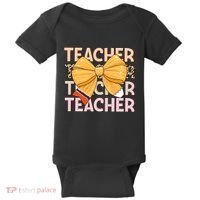 Coquette Teacher Teacher Pencil Coquette Bow Baby Bodysuit thumb 0