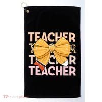 Coquette Teacher Teacher Pencil Coquette Bow Golf Towel thumb 0