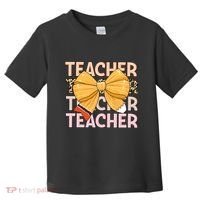 Coquette Teacher Teacher Pencil Coquette Bow Toddler T-Shirt thumb 0