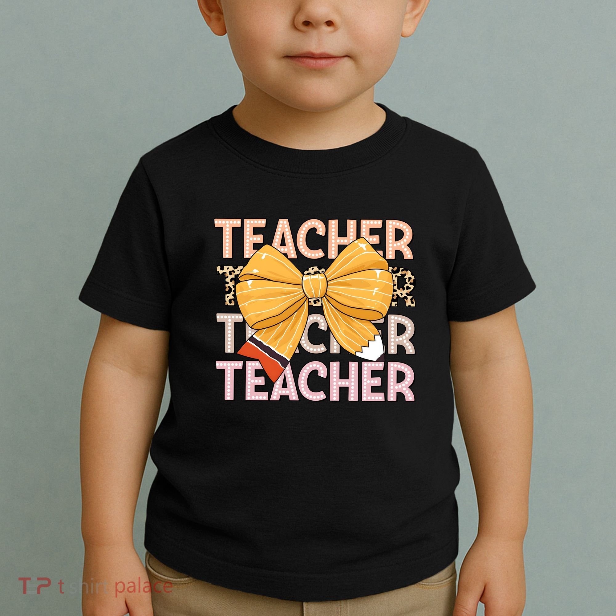 Coquette Teacher Teacher Pencil Coquette Bow Toddler T-Shirt