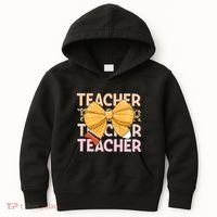 Coquette Teacher Teacher Pencil Coquette Bow Kids Hoodie thumb 0