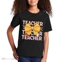 Coquette Teacher Teacher Pencil Coquette Bow Kids T-Shirt thumb 2