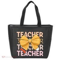 Coquette Teacher Teacher Pencil Coquette Bow Tote Bag thumb 0