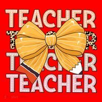 Coquette Teacher Teacher Pencil Coquette Bow Santa Hat thumb 1