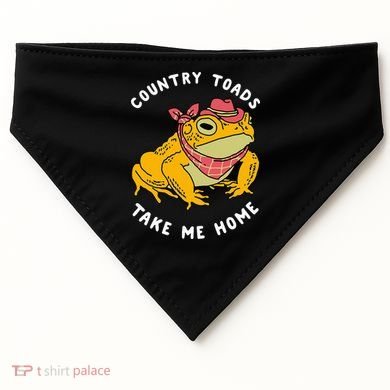 Country Toads Take Me Home Apparel USA-Made Doggie Bandana