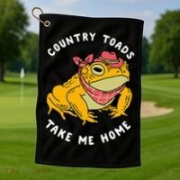 Country Toads Take Me Home Apparel Golf Towel thumb 1