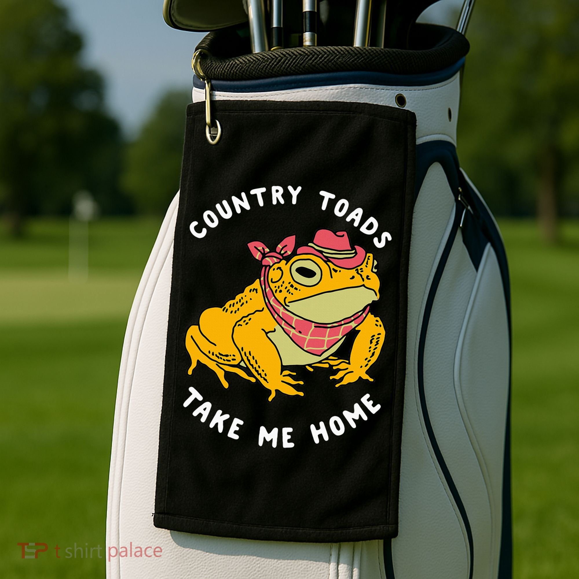 Country Toads Take Me Home Apparel Golf Towel
