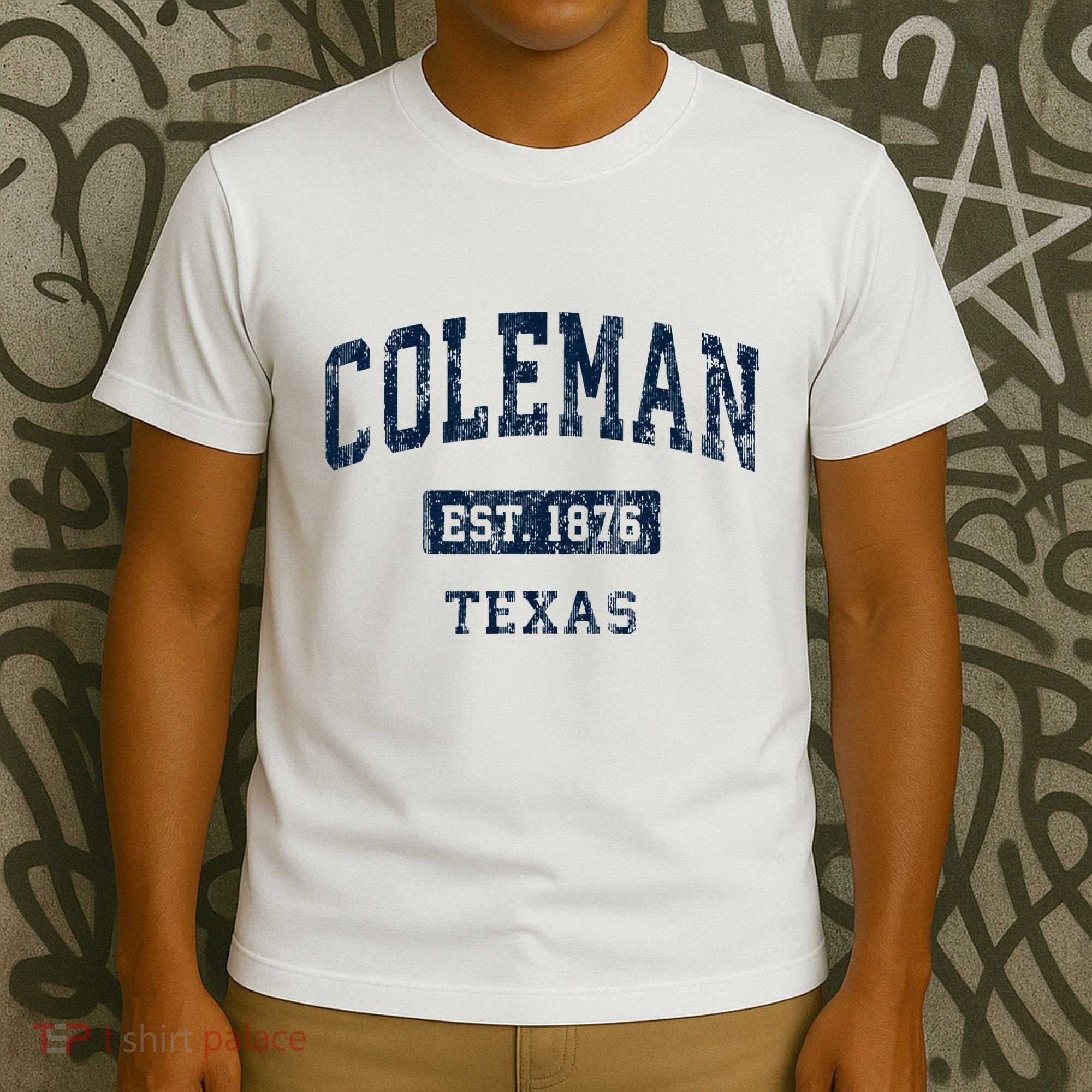 Coleman Texas Tx Vintage Sports Established T-Shirt