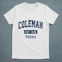 Coleman Texas Tx Vintage Sports Established T-Shirt thumb 5