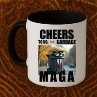 Cheers To The Us Garbage Maga Donald Trump Coffee Mug thumb 2