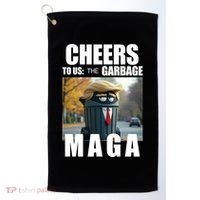 Cheers To The Us Garbage Maga Donald Trump Golf Towel thumb 0