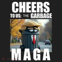 Cheers To The Us Garbage Maga Donald Trump Golf Towel thumb 3